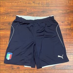 Puma Men's Navy Athletic Shorts Large